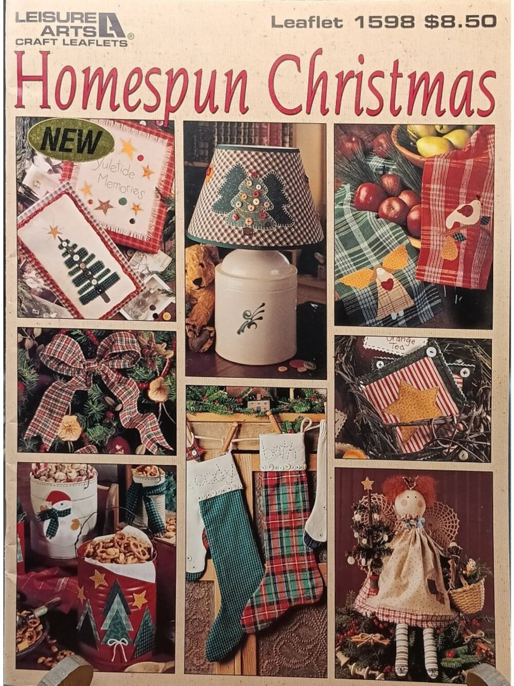 Homespun Christmas Craft Leaflet 1598 By Leisure Arts Featuring Festive DIY Patt